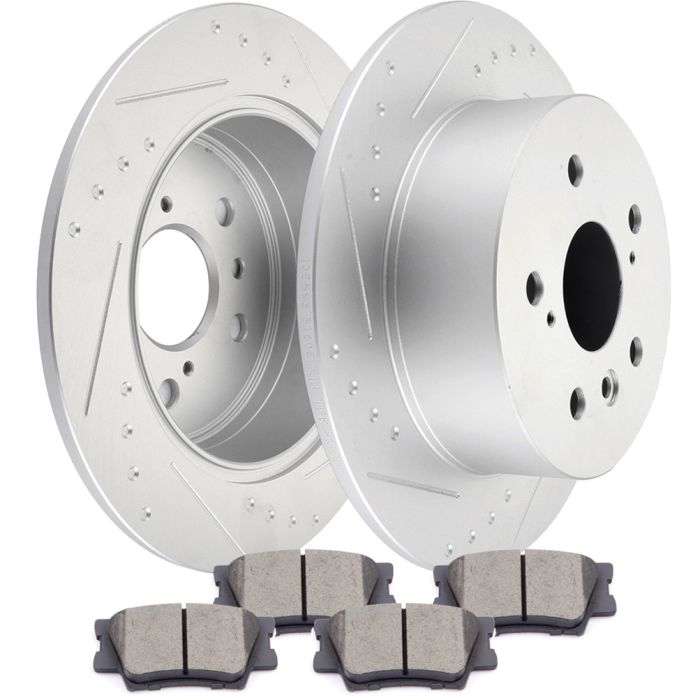 Front & Rear Ceramic Brake Pad Set For Lexus ES300h/ES350, Toyota Avalon/Camry – Low Dust, Quiet