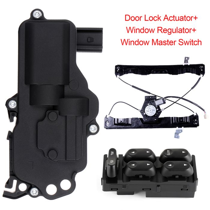 Power Window Regulator and Power Window Switch and Door lock Actuator (746-163) fit for Mercury/Ford - 3PCS