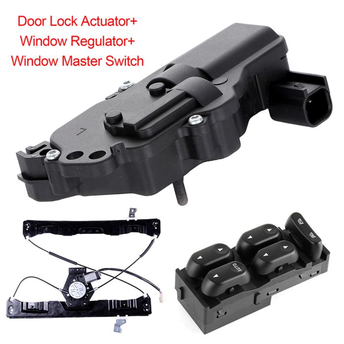 Power Window Regulator and Power Window Switch and Door lock Actuator (746-163) fit for Mercury/Ford - 3PCS