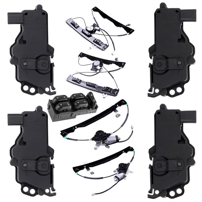 Power Window Regulator and Power Window Switch and Door lock Actuator (746-163) fit for Mercury/Ford - 9PCS