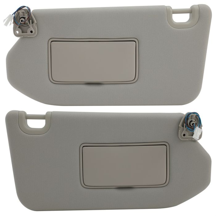 Sun Visor Tan Beige Left & Right sides with Sunroof for Nissan Infiniti (96400-9PB0A)- 2 PCS 
