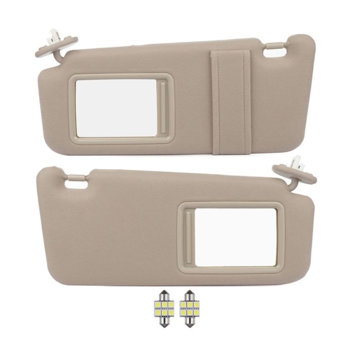 Sun Visor Beige Left & Right sides with Sunroof for Toyota (74320-0T022-A1,74310-0T022-A1)- 2 PCS 
