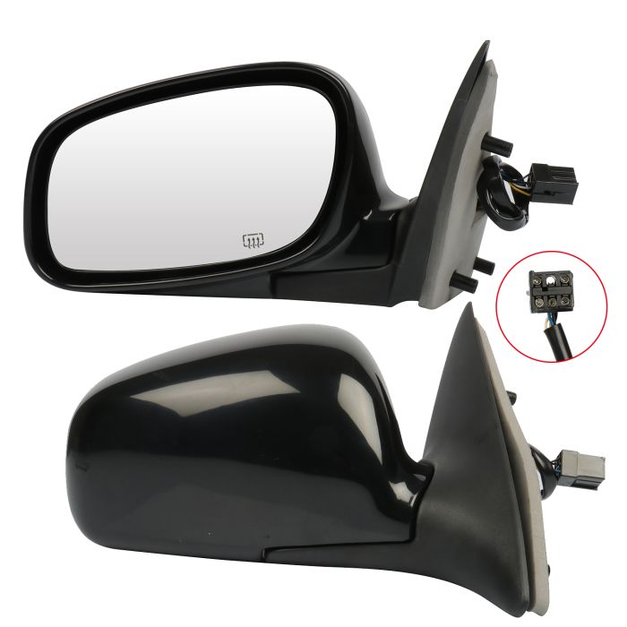 For Lincoln Town Car 1998-2002 Driver+Passenger Side Black Foldaway Power Heated Mirror