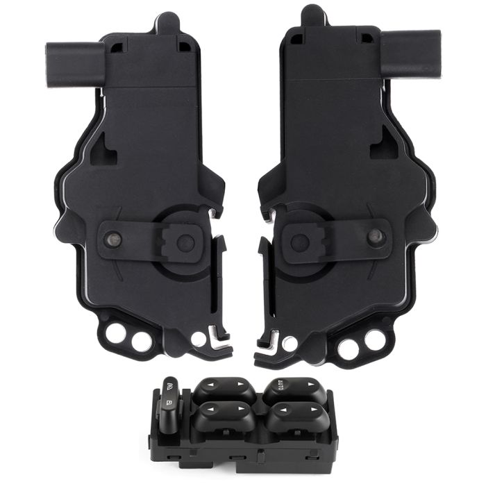 FL & FR Door Lock Actuators w/ Window Master Switch For Ford Lincoln Mercury