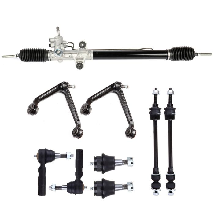 9Pc Power Steering Rack And Pinion Suspension Kit For Dodge Ram 1500 4X4 / 5-Lug