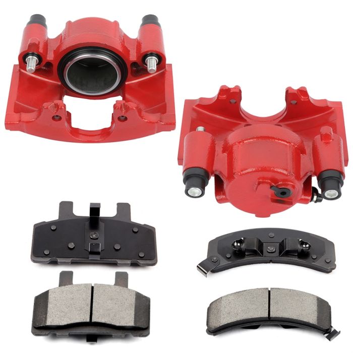 Front Brake Calipers And Ceramic Pads For Chevrolet Tahoe Express 1500 Astro
