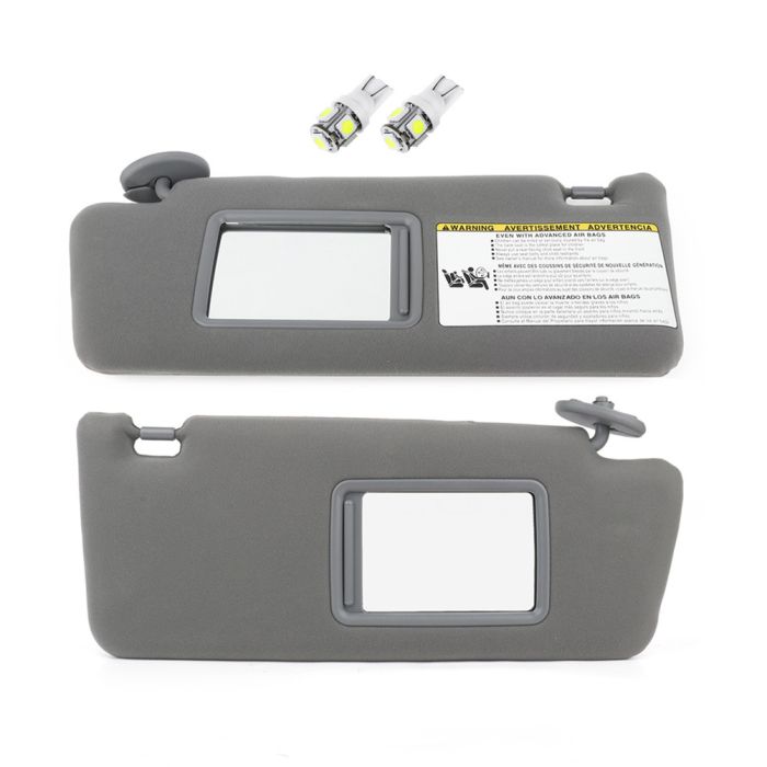 Sun Visor Gray Left & Right sides without Sunroof for Toyota (74320-04161-B1)- 2 PCS 