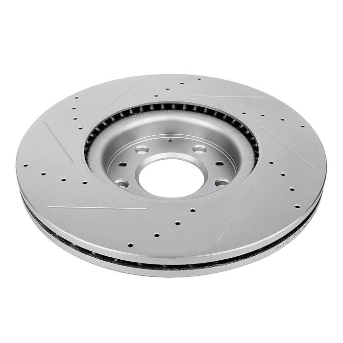 2006-2007 Mazda 6 Brake Discs Rotors and Ceramic Pads Drill Slotted Front 317.5 mm 6 Pcs