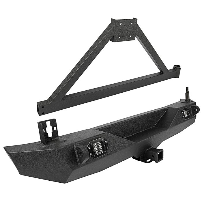 2007-2018 Jeep Wrangler Rear Bumper and Tire Carrier - 2 pieces