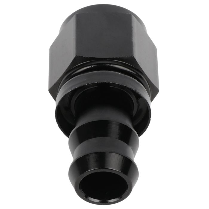 10AN Aluminum Fuel Hose End Fitting Adapter Straight Swivel Black