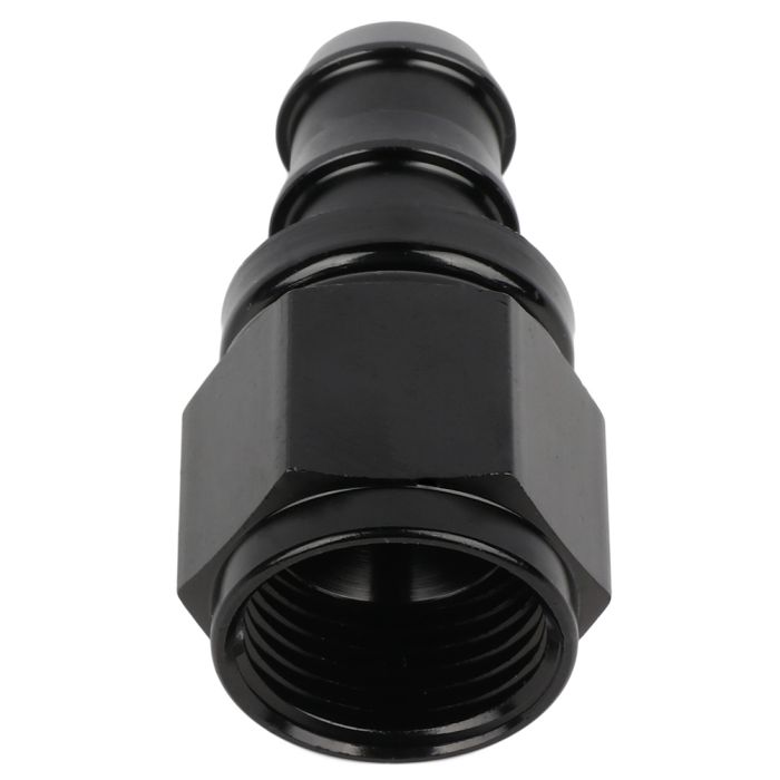 10AN Aluminum Fuel Hose End Fitting Adapter Straight Swivel Black