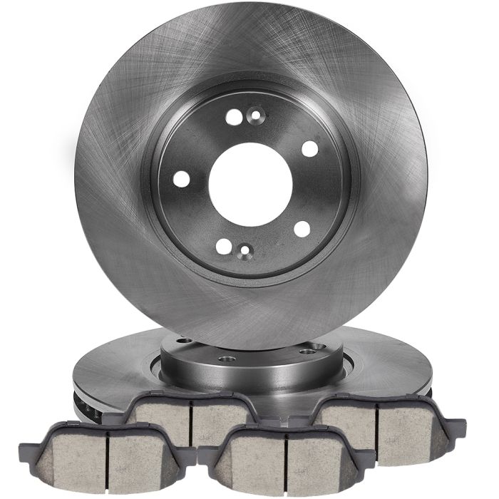 Front Brake Rotors + Brake Pads for 2011 - 2015 Kia Optima 2.4L Hyundai Sonata