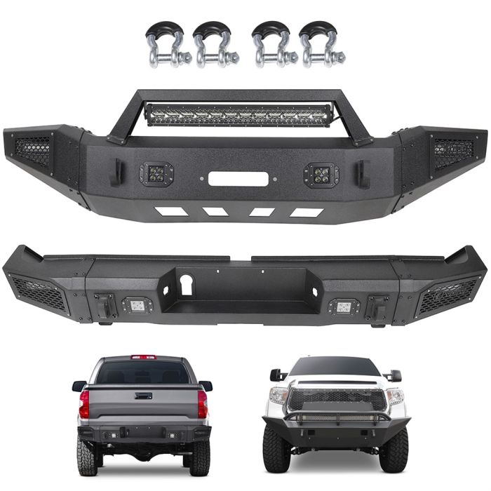 Front & Rear Steel Bumper for Toyota -2 PCS 