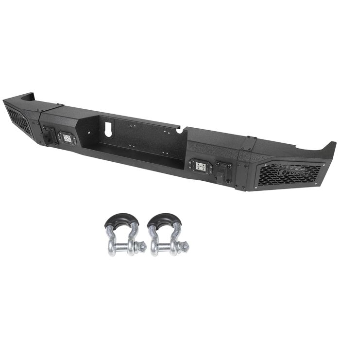 Front & Rear Steel Step Bumper for Dodge -2 PCS 