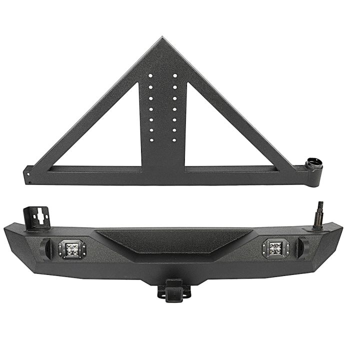 For 2007-2018 Jeep Wrangler JK Front bumper Rear Bumper w/ Tire Carrier