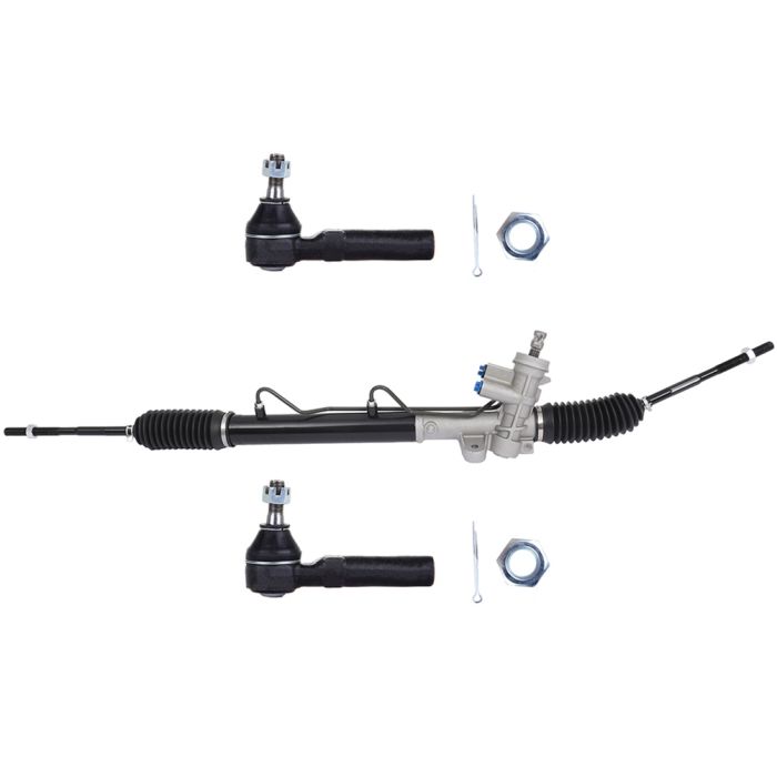 Complete Power Steering Rack and Pinion+2 Outer Tie Rods w/Pressure Switch