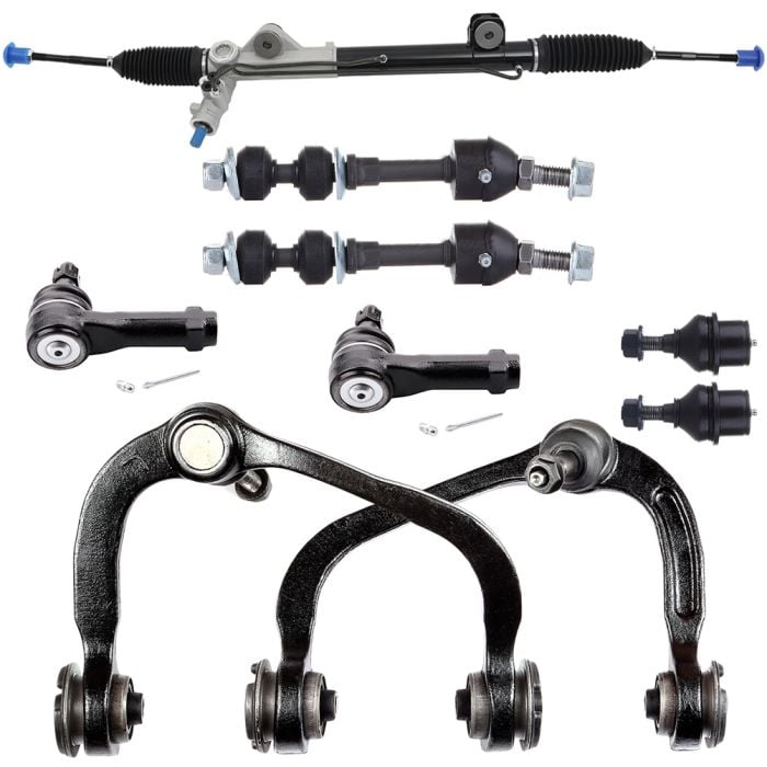 Complete 9pc Power Steering Rack and Pinion Suspension For F-150-2WD ONLY