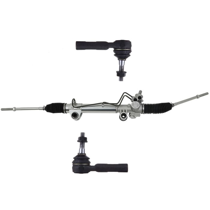For Dodge Dakota Durango 2WD Power Steering Rack and Pinion+Outer Tie Rods