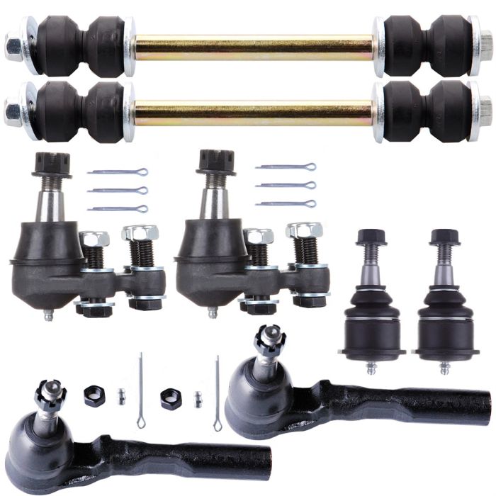 Front Upper & Lower Ball Joints With Sway Bar Links Kit For 99-06 Chevy Silverado 1500 & GMC Sierra