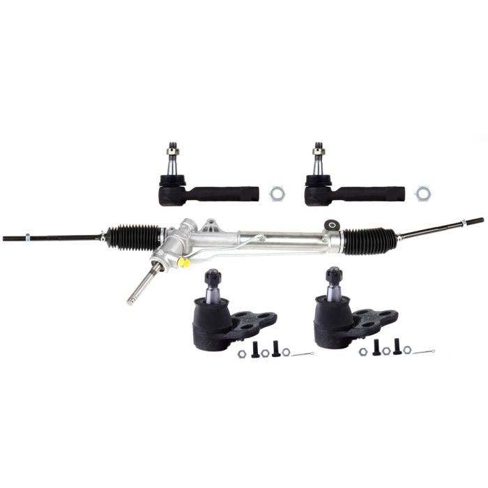 Complete 5pc Power Steering Rack and Pinion Suspension Kit For Chevy Pontiac FWD