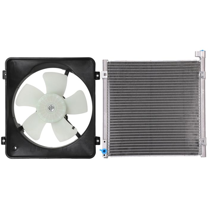 AC Condenser Cooling Fan Kit 97-00 Acura EL 96-98 Honda Civic 1.6L