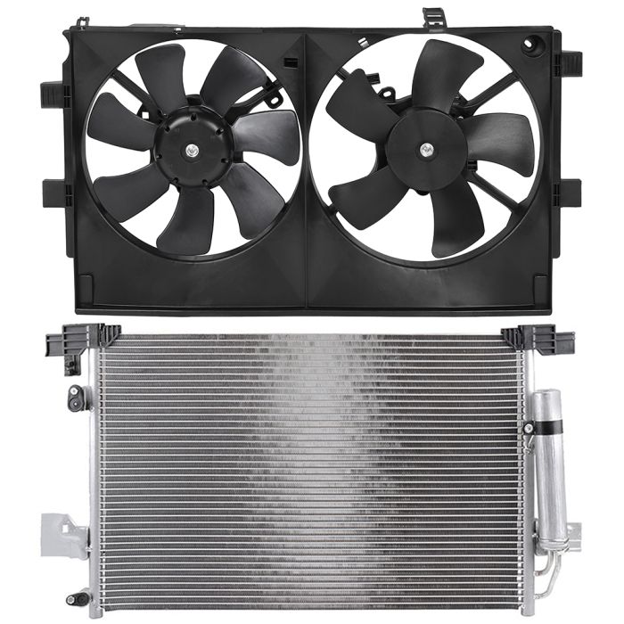 Electric AC Condenser Cooling Fan Kit For 2008 2009-2015 Mitsubishi Lancer