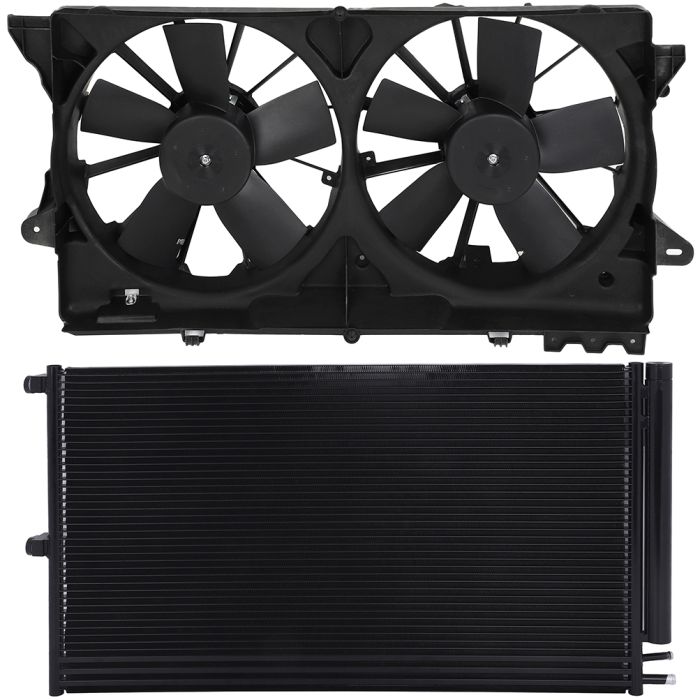 Electric AC Condenser Cooling Fan Kit For 2010 2011-2014 Ford Expedition F-150