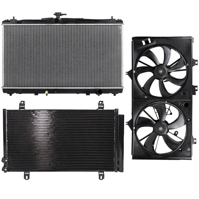 Electric Radiator Condenser Cooling Fan Kit For 2012 2013 2014-2017 Toyota Camry