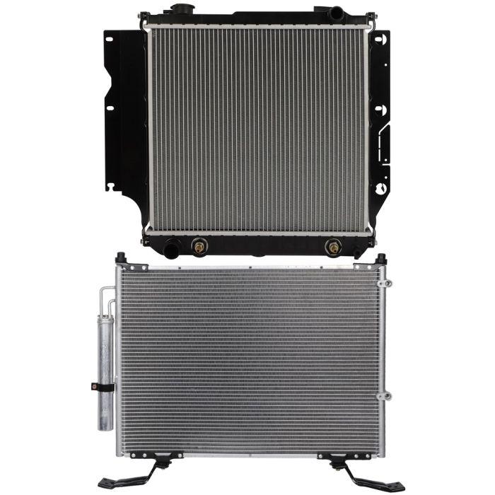 Aluminum Radiator & AC Condenser Cooling Kit For 2003-2007 Infiniti G35