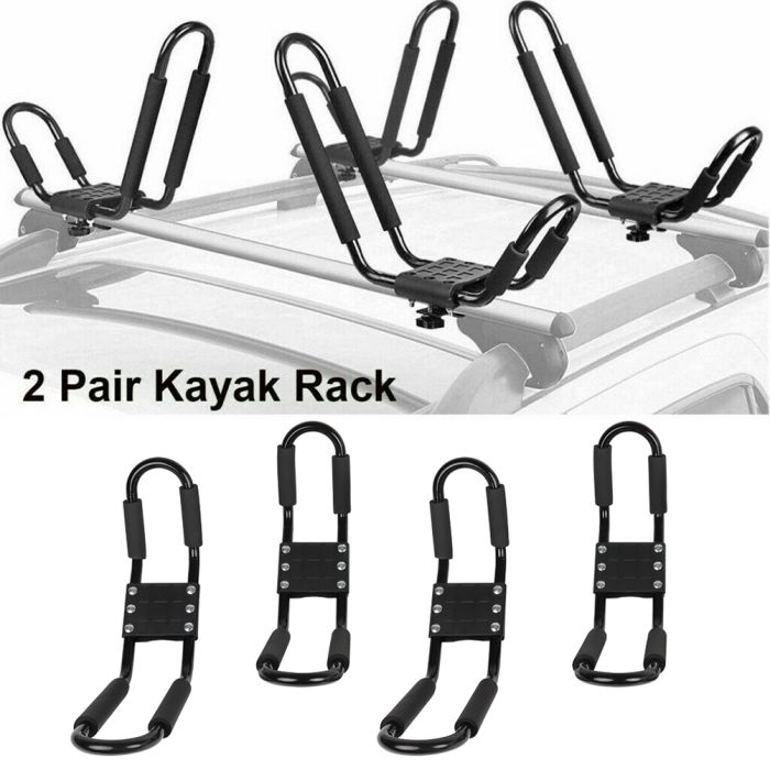 2014-2020 Jeep Cherokee Roof Rack Cross Bar W/Kayak Rack-6Pcs