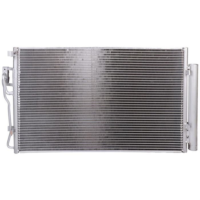 Aluminum AC Condenser & AC Compressor Cooling Kit 10-12 Hyundai Santa 11-12 Fe Kia Sorento 2.4L/3.5L