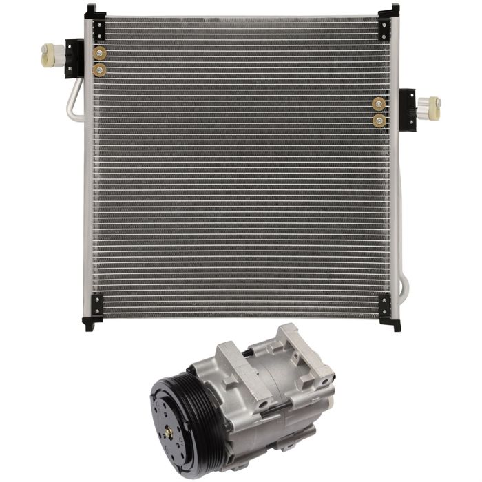 Aluminum AC Condenser & AC Compressor Cooling Kit 2002-2011 Ford Ranger 4.0L