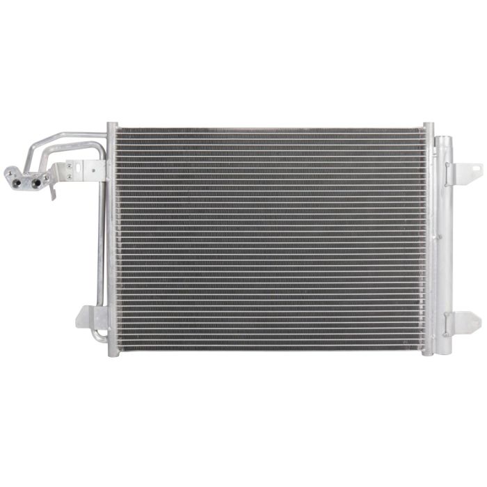 Aluminum AC Condenser & Compressor Cooling Kit 06-10 Volkswagen Jetta 06-07 Audi A3 2.0L