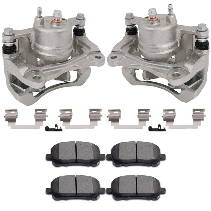 Front Brake Calipers And Ceramic Pads For 2003-2008 Toyota Matrix Corolla