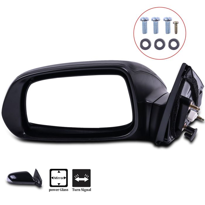 2005-2010 Scion TC Driver Side View Mirror Black With Turn Signal Power Adjustment Non-Fold