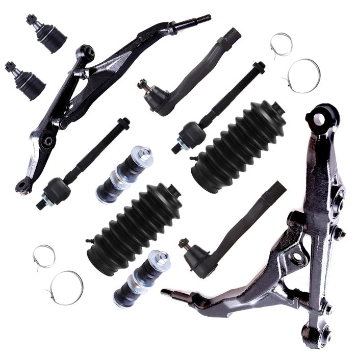 Complete 12x Front Tie Rods Ball Joints Control Arms Kit For Honda Civic del Sol
