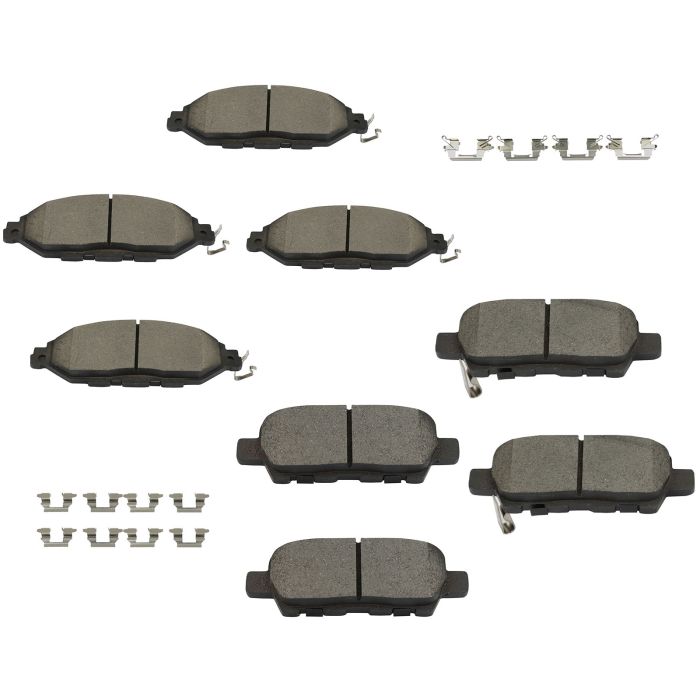 thumbnail image 2 of H HENZIKON Ceramic Brake Pad Set – Front & Rear For Nissan Murano, Pathfinder, Infiniti JX35 QX60 2 of 5