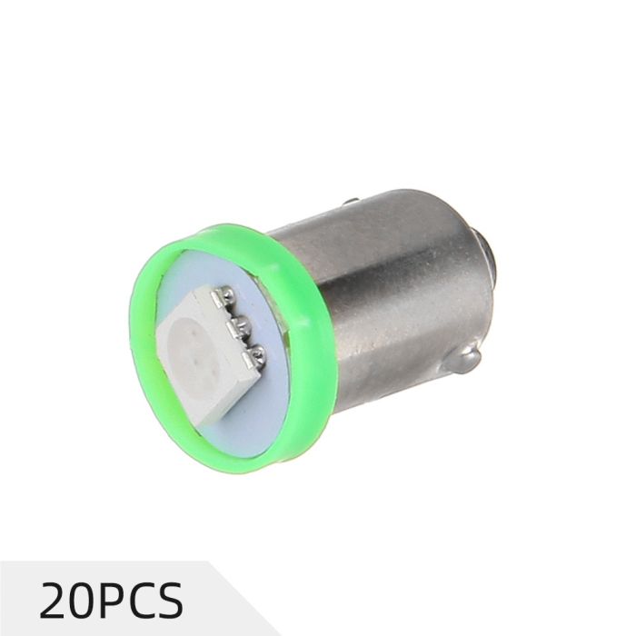 Green BA9S LED Bulb 12V-20 Pcs