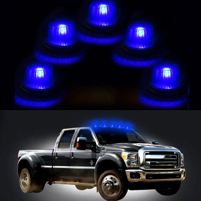 For Ford F-150 F-250 Clear cab marker light Covers+T10 8-SMD 12V LED With Base