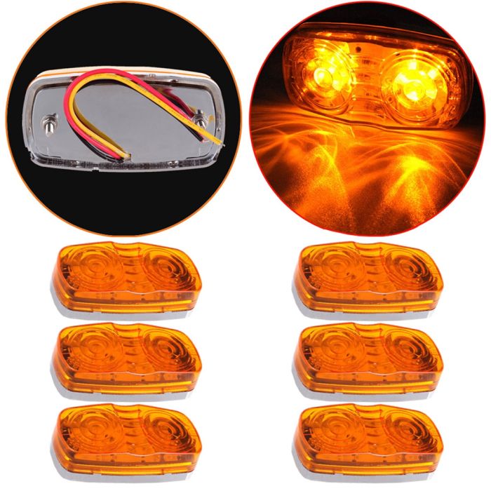 Dasteri 6 LED marker lamp ORANGE - - LED lamp for 24V Dasteri 6 LED marker lamp ORANGE - - LED lamp for 24V