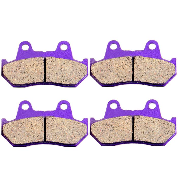 2 Pairs Brake Pads Front/Rear For 1989-1998 2000 Honda GL1500A Carbon Fiber
