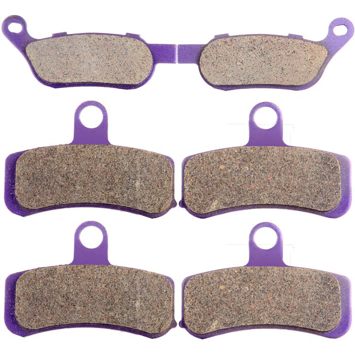 3 Pair Brake Pads Front and Rear For 09-10 Harley-Davidson Custom FXSTC Softail