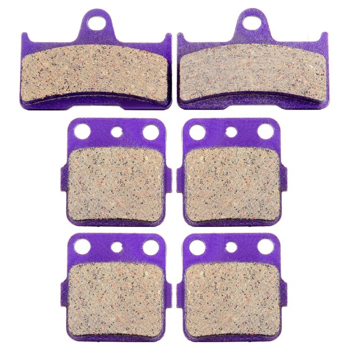 3 Pairs Brake Pads For 2002-2004 Yamaha YFM660F 4x4 Grizzly 660 Carbon Fiber
