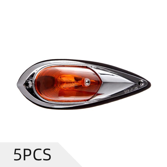 Amber Cab Marker Roof Top Clearance Light Replacement for Truck Trailer-5PCS