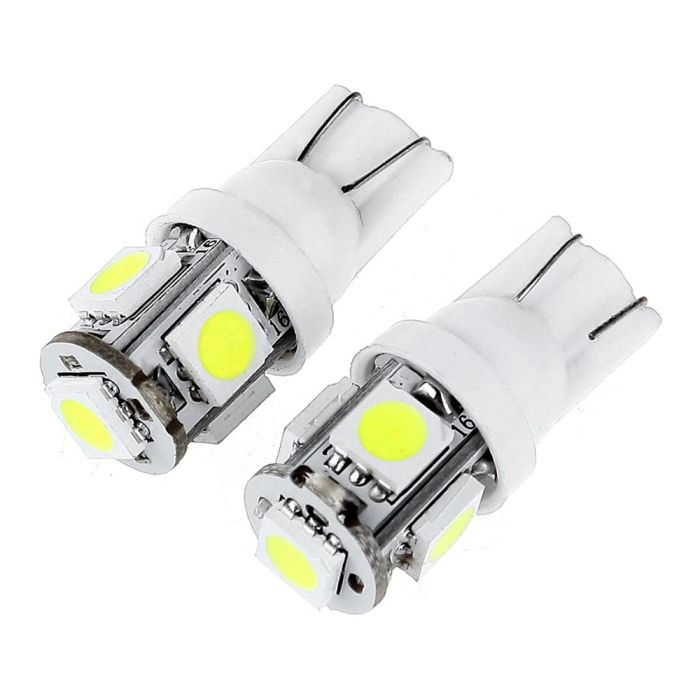 Black Smoked Cab Roof Top Marker Running Lamps w/White LED Light Bulbs for Dodge Ram-5PCS