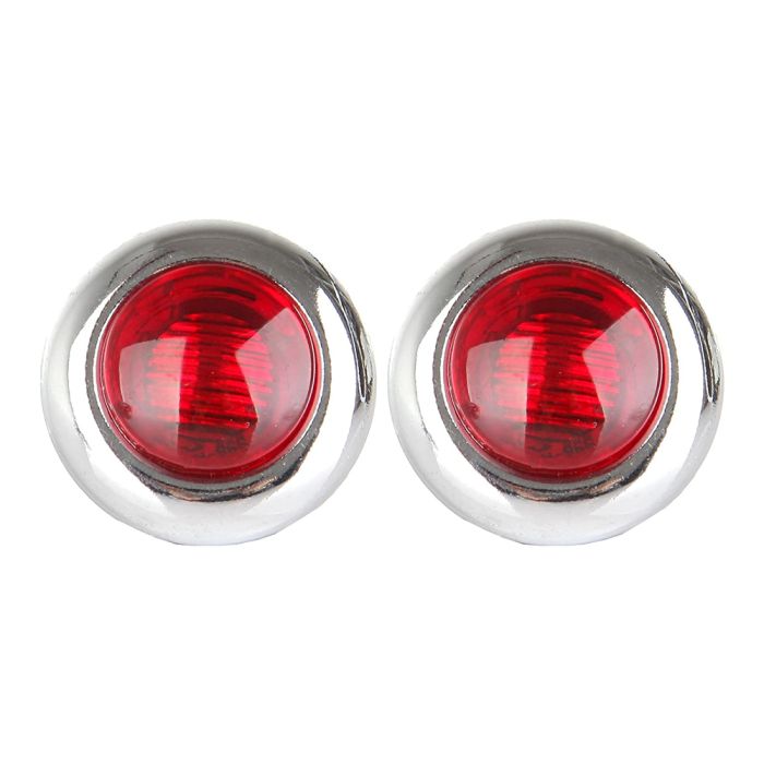 Mini Round Side Marker Light 20Pcs Red LED Light For 90-16 Ford F150 2013 Nissan Titan Truck Trailer 12V