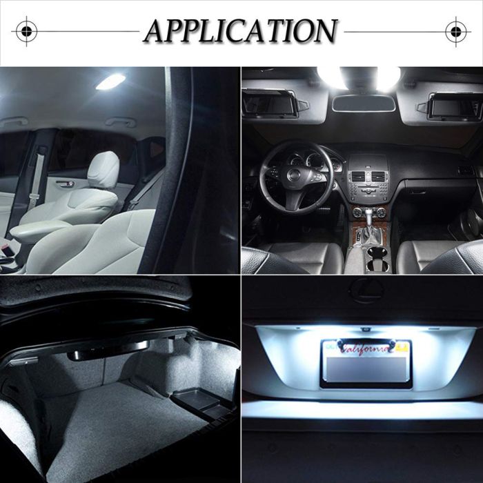 12x Super White Interior Package 5050 LED Light Combo For Ford Edge 2011-2014 US