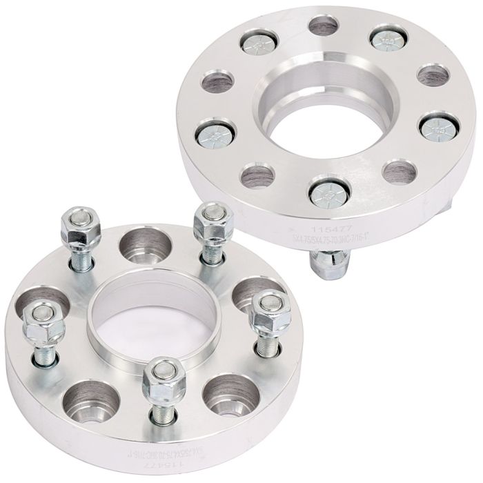 2x Aluminum WHEEL SPACERS 5 LUGS 7 MM THICK UNIVERSAL FIT SPACER 