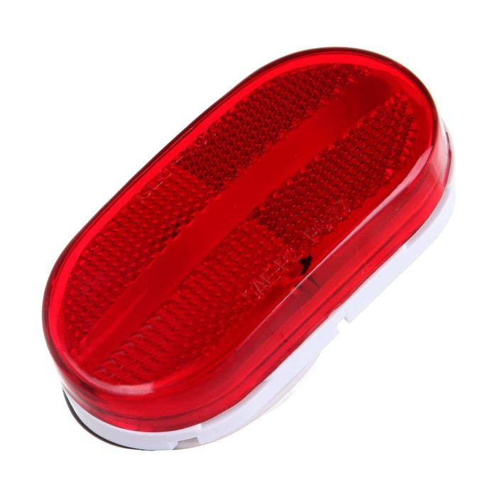 10PCS LED Oval Side Marker Light Red Snap-on Lens With White Base Surface Mount 6 Diodes LED 91/93 Peterbilt 379 12/14 Peterbilt 389