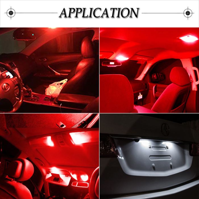 8x Super Red Bulb Car Interior Package LED Light Combo For 2011-2014 Mazda 2 US
